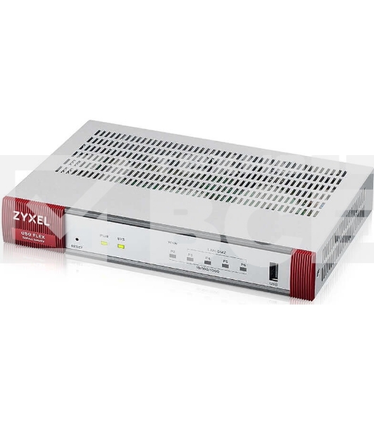 Межсетевой экран и Wi-Fi контроллер Zyxel USG FLEX 100, 1xWAN GE, 1xOPT GE (LAN/WAN), 3xLAN/DMZ GE, 1xUSB3.0, AP Controller (8/24), NebulaFlex **