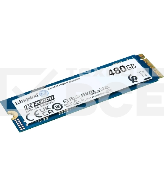 Накопитель SSD Kingston DC2000B, 480GB, PCIe 4.0 x4, M.2 2280, R/W 7000/800