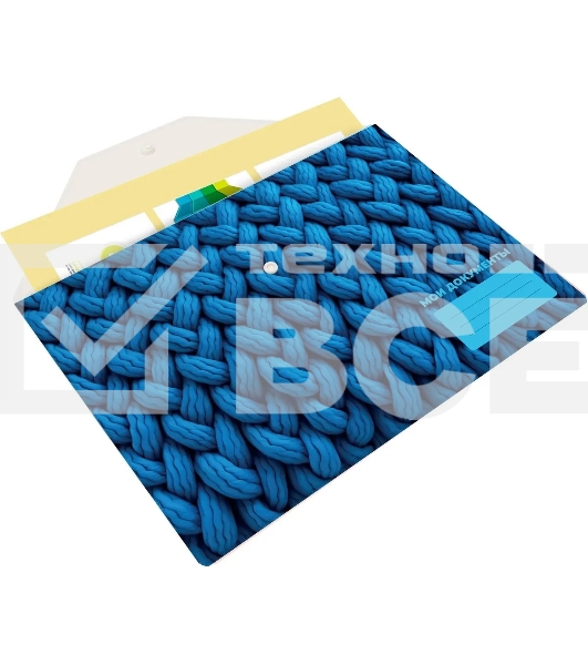 Конверт на кнопке Silwerhof FABRIC A4 пластик 0.25мм