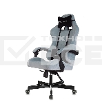 Кресло игровое Knight Terminator серо-голубой Light-28, крестов. металл, фото4
