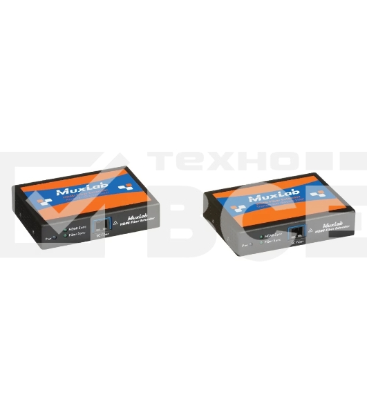 Комплект MuxLab 500460 приемник и передатчик HDMI /RS232, 4K/30 до 300м по оптоволоконному кабелю