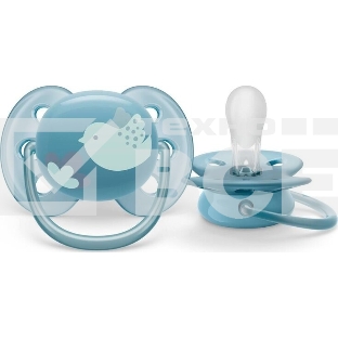 Пустышка Philips Avent ultra soft, птичка, 6-18 мес., 1 шт.