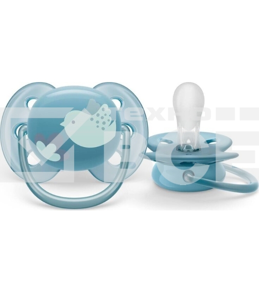 Пустышка Philips Avent ultra soft, птичка, 6-18 мес., 1 шт.