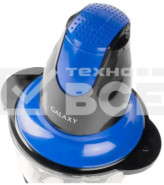 Измельчитель электрический Galaxy Line GL 2357, синий, стеклянная чаша 0,75 л, 400 Вт, импульсный режим