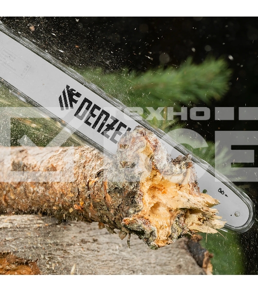 Пила цепная электрическая Denzel EDS-2200, 2,2кВт, продольная, шина 45 см, шаг 3/8, паз 1,3 мм, 62 зв