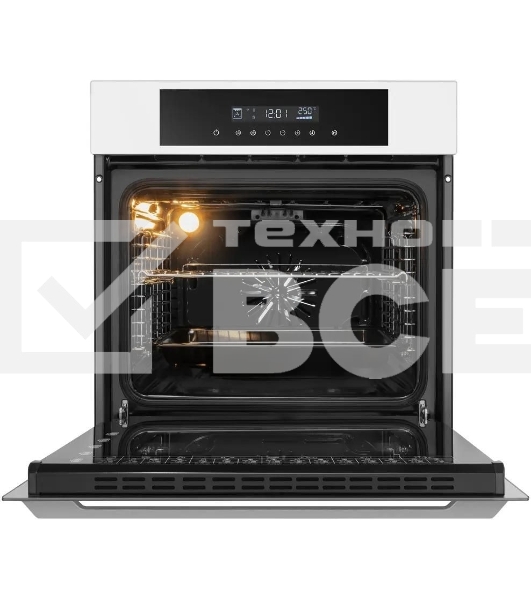 Шкаф духовой электрический Maunfeld AEOD60103W, 60л, дверца с 3 стеклами, белый