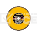 Диск алмазный отрезной Denzel 230 х 22,2 мм, сплошной, супертонкий, горячий пресс, мокрое резание, фото 1