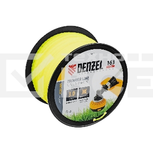 Леска для триммера Denzel витой квадрат, 3,0мм х 163м, на DIN катушке FLEX CORD