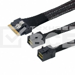 Кабель LR-Link SlimSAS x8 to 2 x miniSAS HD  (SFF-8654 x8 - 2 x SFF-8643) Cable, 800mm, фото 1