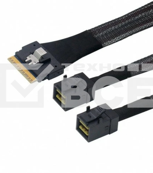 Кабель LR-Link SlimSAS x8 to 2 x miniSAS HD  (SFF-8654 x8 - 2 x SFF-8643) Cable, 800mm