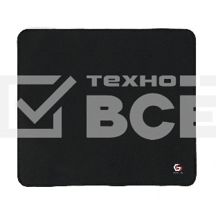 Коврик для мыши Gembird MP-35-30-BLACK, черный, 350х300х3мм, ткань+резина, оверлок, коробка