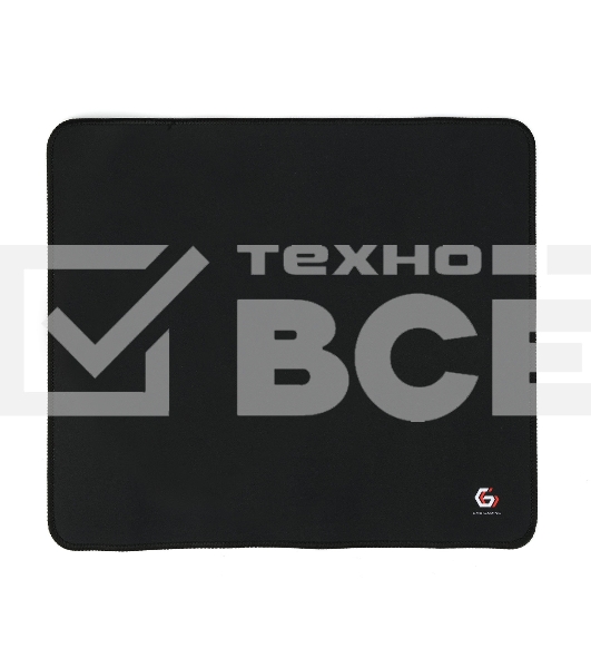 Коврик для мыши Gembird MP-35-30-BLACK, черный, 350х300х3мм, ткань+резина, оверлок, коробка