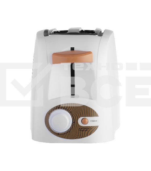 Тостер Centek CT-1420 (белый) 750 Вт, 7 уровней мощности, теплоизолированный корпус, функция отмены