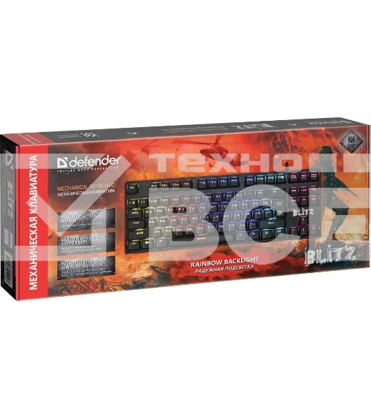 Клавиатура Defender Blitz GK-240L RU проводная, USB, черный