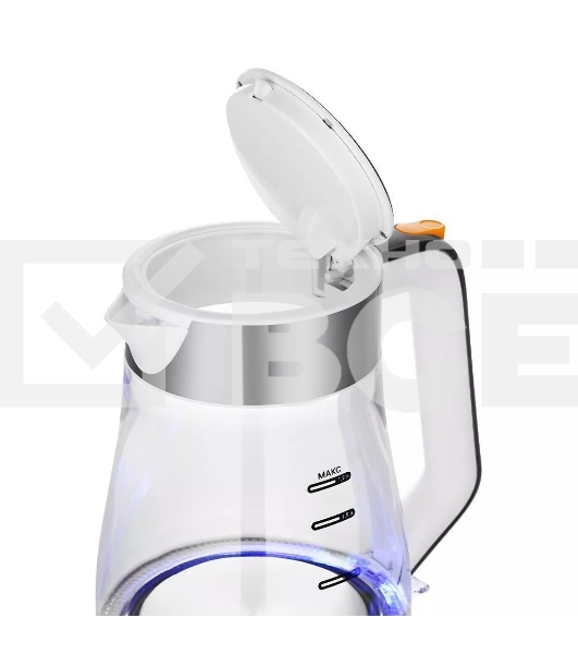 Чайник электрический Kitfort КТ-6626 1.7л. 2200Вт нержавеющая сталь/черный корпус: нерж.сталь/стекло