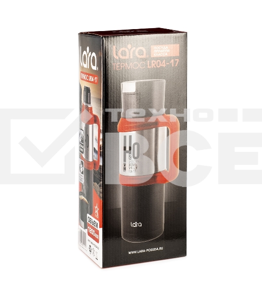 Термос LARA LR04-17 1,2 л нержавеющая сталь/пластик