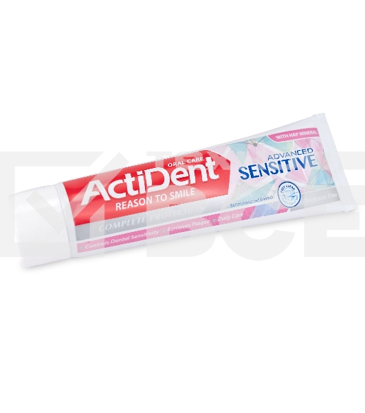 Зубная паста Active ACTIDENT Для чувствительных зубов и десен Sensetive, без парабенов, 130 г (512901003)