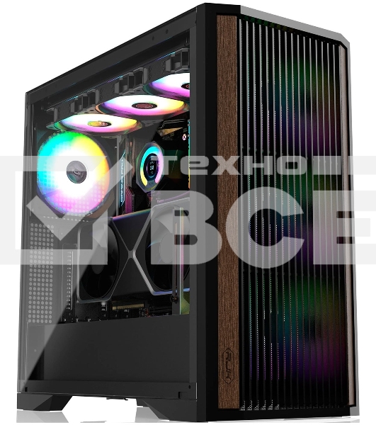 Компьютерный корпус без блока питания Case Raijintek AGOS MAX-MS4, Midi-Tower, TG, 4x140мм ARGB, 2xUSB 3.0 + 1xUSB Type-C, E-ATX, ATX, mATX, mITX черный