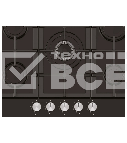 Газовая варочная панель ARDO GH74G1WTCB2 черный