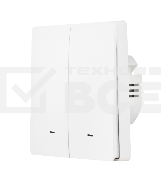 Комплект два умных двухклавишных выключателя HOMMYN 2SWZBNN02W