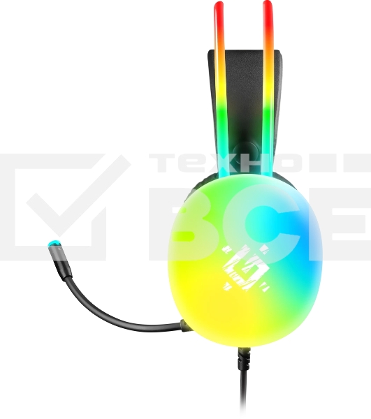 Гарнитура проводная игровая Defender Ignis черный, RGb, провод 2 м