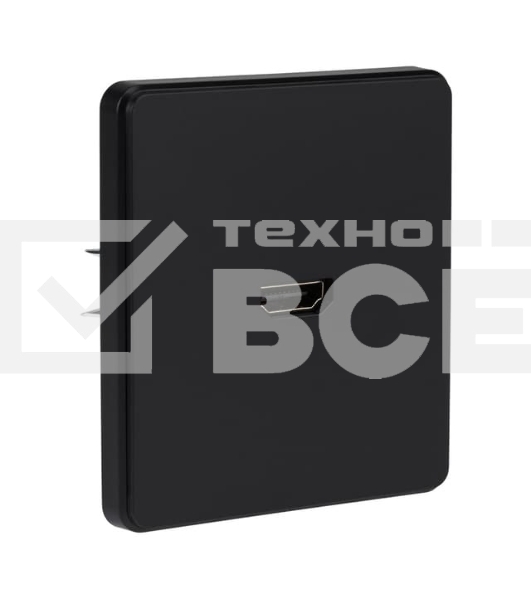 Розетка Kranz ROUND HDMI с/у оникс