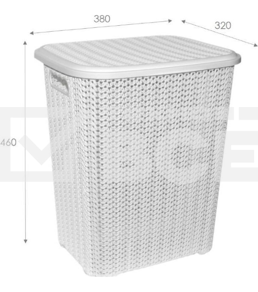 Корзина VIOLET Вязь 40л (белый) 204006