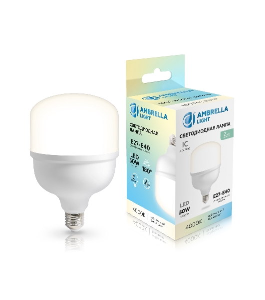 Лампа светодиодная Ambrella light 1205004 LED T120 50W IC E27-E40 4000K 175-265V