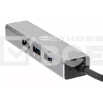 Переходник VCOM USB 3.0 -->RJ-45 1000Mbps+3 USB3.0, Aluminum Shell, 0.2м <DH312A>, фото2