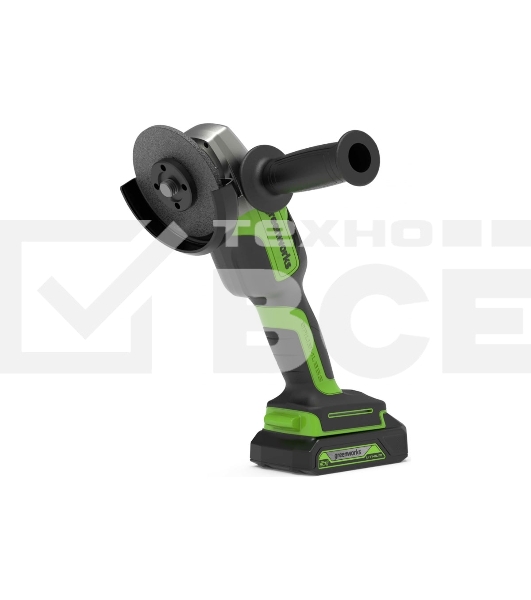 Угловая шлифовальная машина аккумуляторная GreenWorks GD24AG, 24V, бесщеточная без АКБ и ЗУ (3200207)