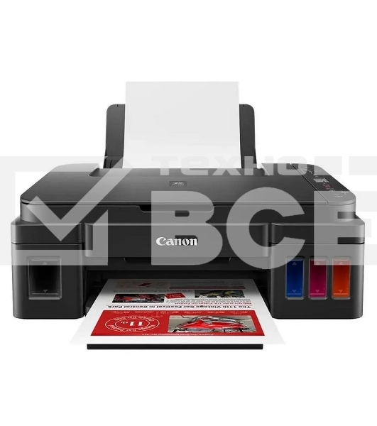 МФУ струйное Canon PIXMA G3416 (2315C052), А4, цветной, печ. 8.8 стр/мин. (ч/б) 5 стр/мин. (цвет), скан. до 3 стр/мин., 4800x1200 dpi (печать) 1200х600 dpi (скан.), USB, Wi-Fi