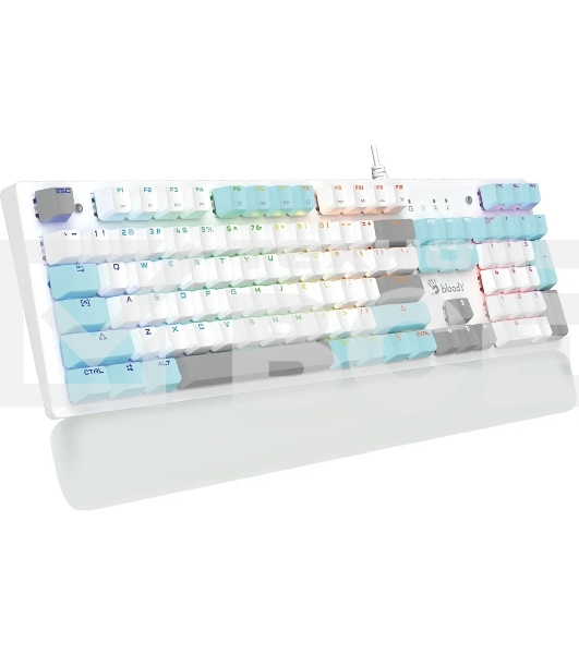 Клавиатура A4Tech Bloody S515R механическая белый USB for gamer LED (подставка для запястий) (S515R ICY WHITE)