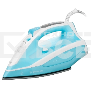 Паровой утюг 4000BR BRAYER 2600 Вт,  керамич. автооткл.,Пар 140 г/м LED, и, антикапля, cпрей.