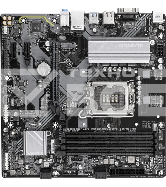 Материнская плата Gigabyte B760M D3HP DDR5, LGA 1700, Intel B760, 4xDDR5, 4xSATA, 2xM.2, 1xPCIe 4.0 x16, 1xPCIe x1, 1xHDMI, 1xVGA, 1xDP, 1x 1Gb LAN, 3xUSB-A 3.2 Gen 1, 2xUSB-A 2.0, 3x3.5 мм, 7.1, mATX