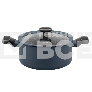 Кастрюля Maunfeld FRIDA MCS47FA02DG из кованого алюминия со стеклянной крышкой, 24 см, 4,7 л.