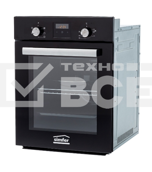 Электрический духовой шкаф Simfer B4EB56016, встраиваемый, черный