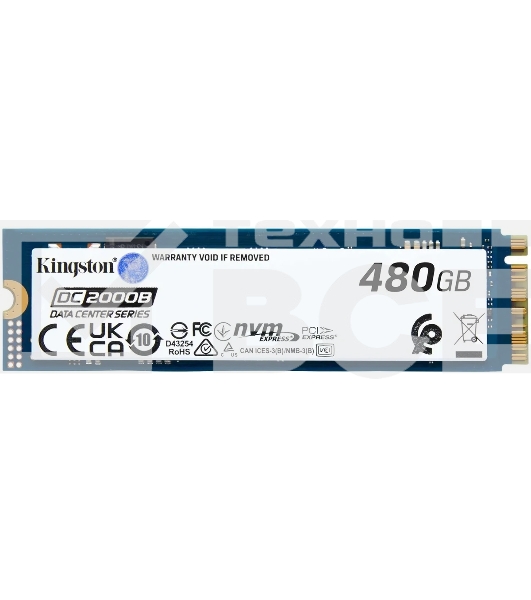 Накопитель SSD Kingston DC2000B, 480GB, PCIe 4.0 x4, M.2 2280, R/W 7000/800