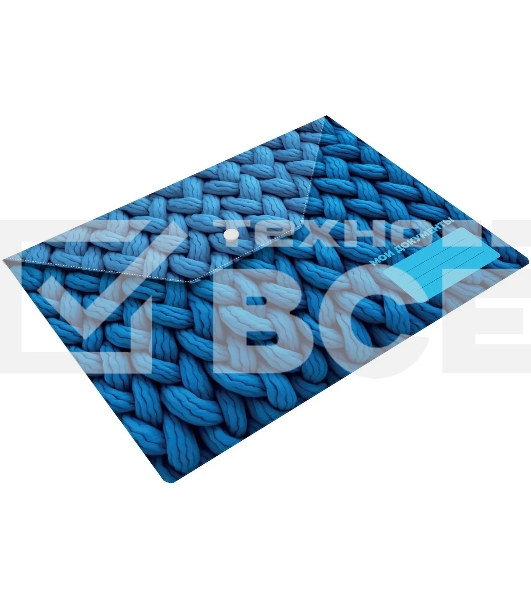 Конверт на кнопке Silwerhof FABRIC A4 пластик 0.25мм