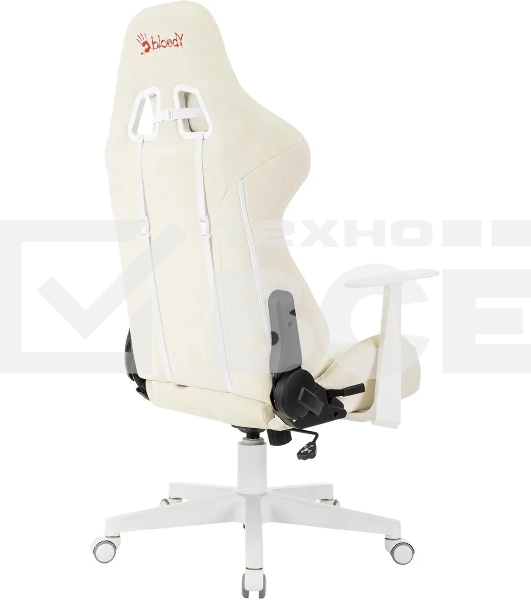 Кресло игровое A4Tech Bloody GC-570 белый, сиденье белый с подголов. крестов. пластик, пластик белый