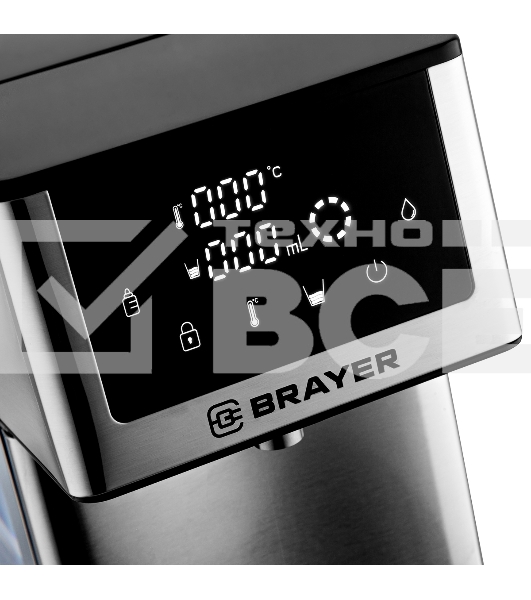 Термопот BRAYER BR6001 2.7 л, 2600 Вт, серебристый