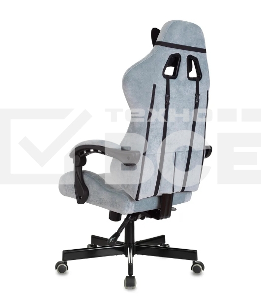 Кресло игровое Knight Terminator серо-голубой Light-28, крестов. металл