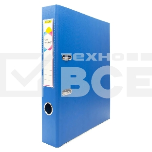Папка-регистратор Silwerhof 1890085 A4 50мм, двусторонний ПВХ, синий, металлическая окантовка, сборная, сменный карман на корешке