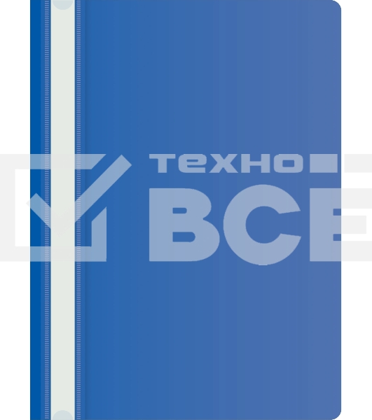 Папка-скоросшиватель Silwerhof Eco A4 прозрач.верх.лист пластик синий