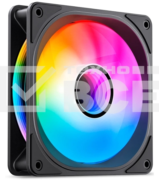 Вентилятор для корпуса JONSBO FR-606BR Reverse (120x120x25мм, 4-pin PWM, ARGb, 35.99CFM, 26.5dBA, 1500RPM, черный)