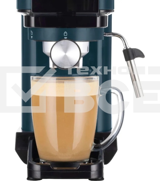 Кофеварка рожковая Ariete 00M139916AR0 маренго/желтый, молотый/капсулы, 1,1 л, 1300 Вт, 15 бар