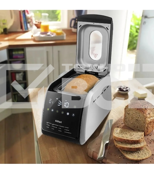 Хлебопечка Kitfort KT-305 черный/серебристый