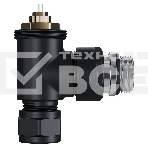 Набор термостатический угловой Royal Thermo Design Pro 15мм М30х1,5 черный, фото4