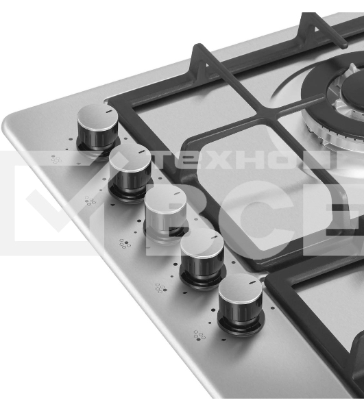 Газовая панель Maunfeld EGHS.95.33CS/G, 5 конфорок, нержавеющая сталь, серебристый