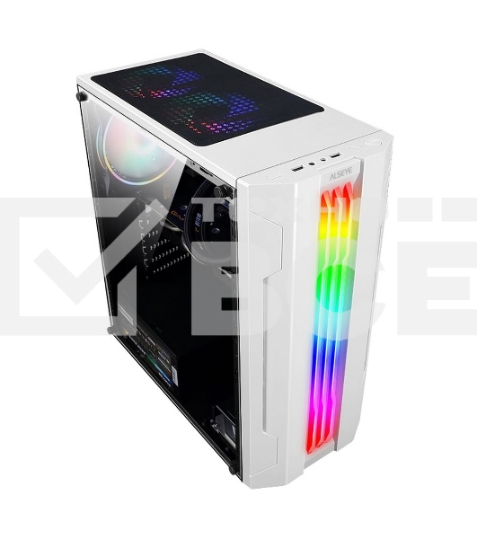 Корпус ALSEYE Auro 3.0-W Mini-ITX/Micro ATX/ATX, USB2.0*2+HD Audio+USB3.0*1, 