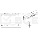 Модульная панель Hyperline, OS2 9/125, 12 х LC, Duplex 120х32, для FO-19BX, цвет: чёрный, фото2